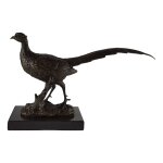 Bronzeskulptur Bronzefigur Fasan