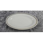 Servierplatte Fleischplatte Steakplatte Goldrand 33,2x21,6 cm Schönwald Form 301 Weiß gebraucht - gut
