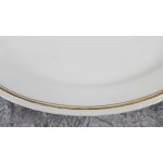 Servierplatte Fleischplatte Steakplatte Goldrand 33,2x21,6 cm Schönwald Form 301 Weiß gebraucht - gut
