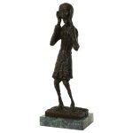 Bronzeskulptur Bronzefigur Der Schrei