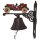 Wandglocke Türglocke Türklopfer Figürchen Gusseisen Oldtimer rot H 32 cm