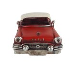 Blechmodell Blechauto Modellauto Oldtimer PKW Rot Beige