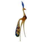 Glasfigur Dekofigur Pfau H 21 cm