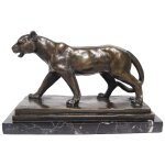 Bronzeskulptur Bronzefigur Löwin