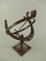 Eisen Sonnenuhr rustikal braun fuß H 32x26cm