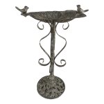 Vogeltränke/Futterstelle Eisen Grau H 45cm
