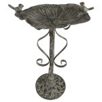 Vogeltränke/Futterstelle Eisen Grau H 45cm