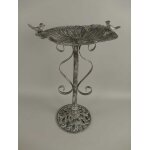 Vogeltränke/Futterstelle Eisen Grau H 45cm