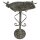 Vogeltränke/Futterstelle Eisen Grau H 45cm