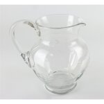 Glaskrug Glas Wasserkanne Kanne Trauben Schliff H 19,5 cm