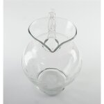 Glaskrug Glas Wasserkanne Kanne Trauben Schliff H 19,5 cm