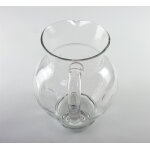Glaskrug Glas Wasserkanne Kanne Trauben Schliff H 19,5 cm