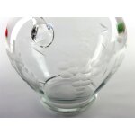Glaskrug Glas Wasserkanne Kanne Trauben Schliff H 19,5 cm