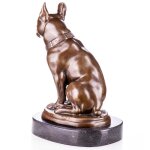 Bronze Bronzeskulptur Bronzefigur Skulptur Figur Hund Französische Bulldogge