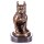 Bronze Bronzeskulptur Bronzefigur Skulptur Figur Hund Französische Bulldogge