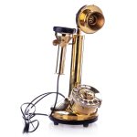 Skulptur Messing Telefon