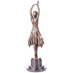 Bronzeskulptur Bronzefigur Tänzerin nach D.H.Chiparus Art-Deco-Stil