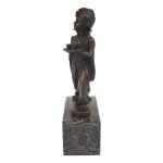 Bronzeskulptur Bronzefigur Orientalischer Diener Oriental Waiter Art-Deco-Stil