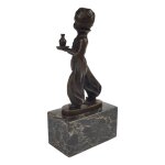 Bronzeskulptur Bronzefigur Orientalischer Diener Oriental Waiter Art-Deco-Stil