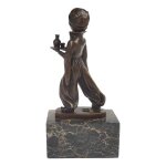 Bronzeskulptur Bronzefigur Orientalischer Diener Oriental Waiter Art-Deco-Stil