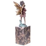 Bronze Marmor Bronzeskulptur Bronzefigur Skulptur Figur Elfe Braun Farbig
