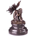 Bronze Skulptur Figur Bronzeskulptur Bronzefigur Elfe