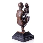 Bronze Skulptur Figur Bronzeskulptur Bronzefigur Oblivion nach Duvernet Art-Deco-Stil