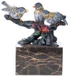 Bronze Skulptur Figur Bronzeskulptur Bronzefigur Vogel...