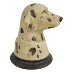 Figur Skulptur Dose Kunststein Hundebüste