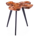 Beistelltisch Teakholz mit Metallfüßen #62767