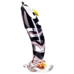 Skulptur Figur Eule Uhu Glas Murano-Stil #62827