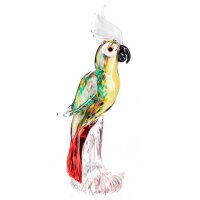 Skulptur Glas Papagei Murano-Stil #62842