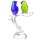 Skulptur Glas Vögel auf Ast Murano-Stil #62844