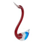 Skulptur Figur Schwan Glas Murano-Stil #62910