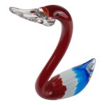 Skulptur Figur Schwan Glas Murano-Stil #62910