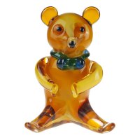 Skulptur Figur Bär Glas Murano-Stil
