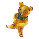 Skulptur Figur Bär Glas Murano-Stil