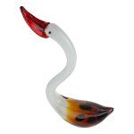 Skulptur Figur Schwan Glas Murano-Stil #62959