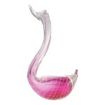 Skulptur Figur Schwan Glas Murano-Stil #62960