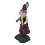 Figur Skulptur Gusseisen Hase mit Korb #63023