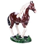 Skulptur Figur Gusseisen Pferd