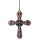 Kreuz aus emailliertem Hartzinn und Schmucksteinen #63107
