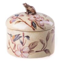 Porzellan/Messing Dose mit Frosch #63244