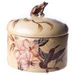 Porzellan/Messing Dose mit Frosch #63244