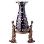 Vase Porzellan/Messing #63245