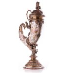 Porzellan/Messing Deckelvase #63290