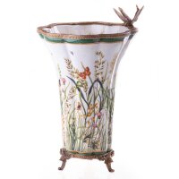 Porzellan/Messing Vase mit Libelle #63329