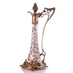 Karaffe Porzellan/Messing #63353