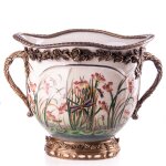 Porzellan/Messing Jugendstil Vase #63461