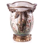Porzellan/Messing Jugendstil Vase #63461